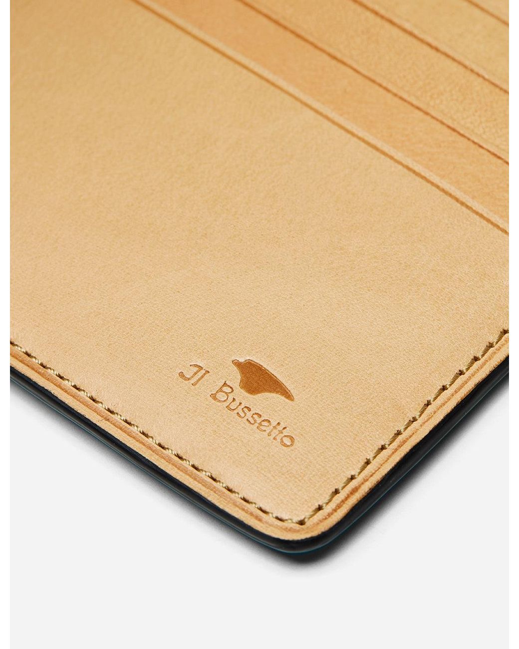 Il Bussetto Blue Bi-Fold Wallet (Leather) for men