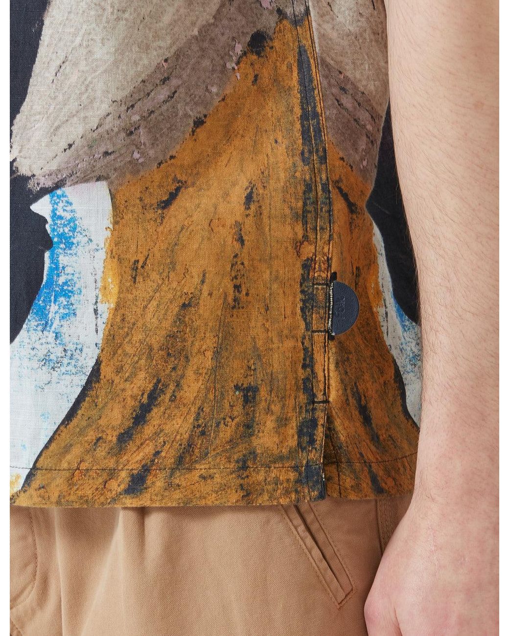 Folk Blue Folk Soft Collar Shirt for men