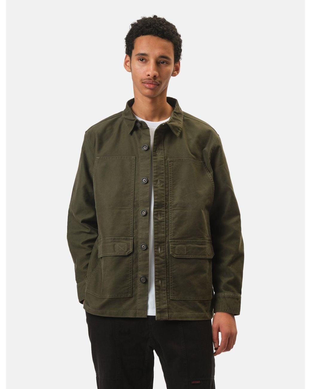 Barbour Green Newbirch Cotton Sateen Overshirt for men