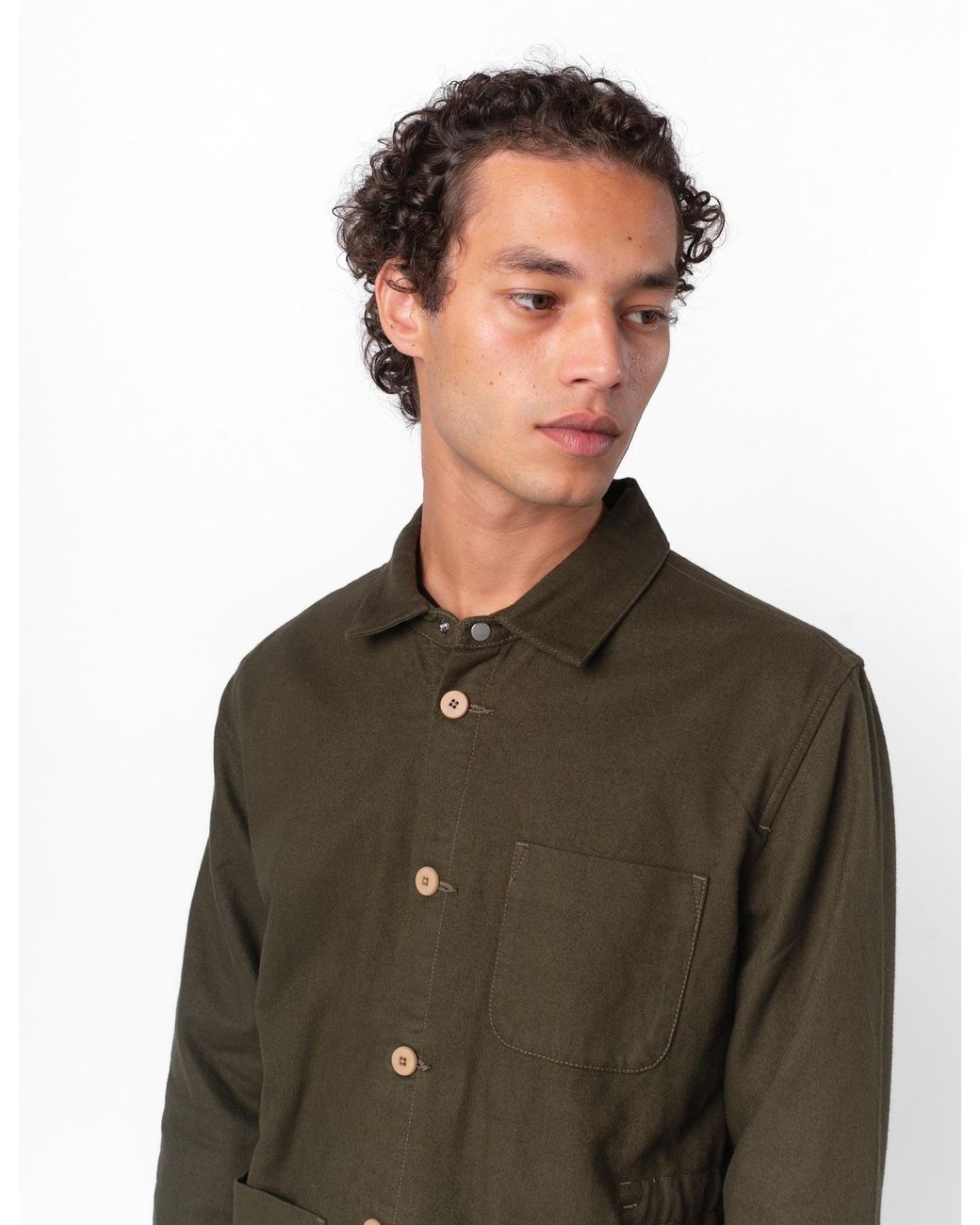 Folk Green Assembly Moleskin Jacket for men