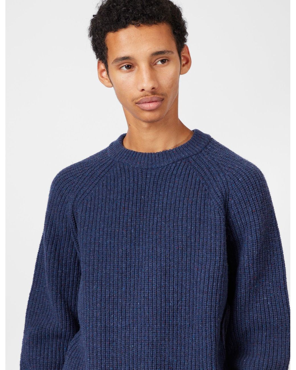 FINISTERRE Blue Mora Jumper (Wool Mix) for men