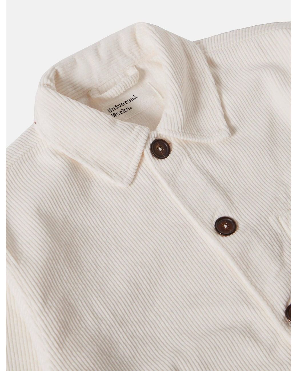 Universal Works White Field Jacket (Corduroy) for men