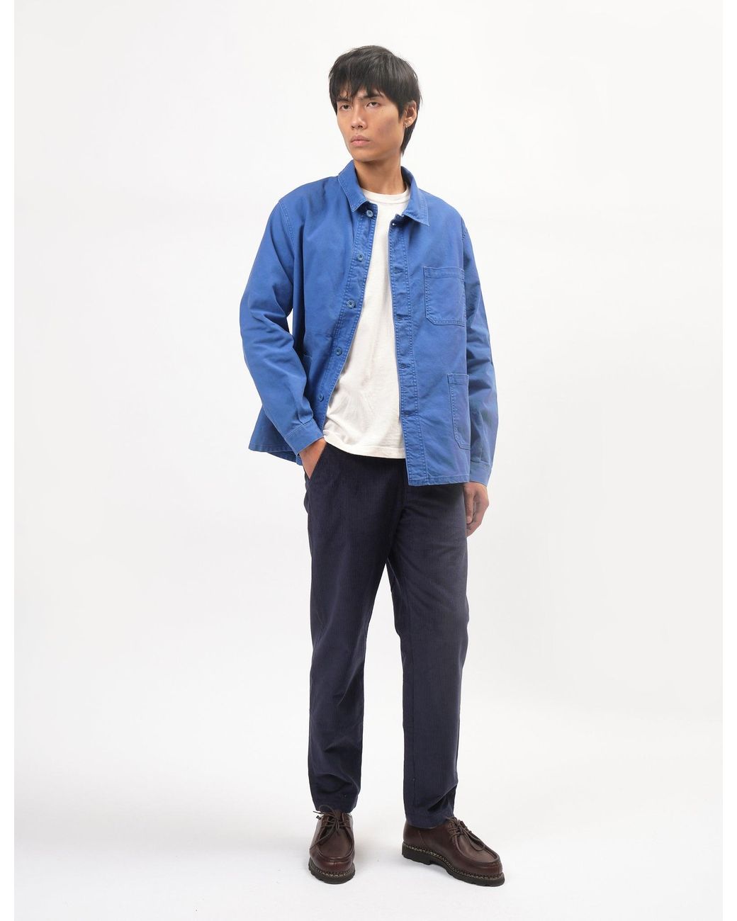 Le Laboureur Blue Bhode X Washed Twill Work Jacket for men