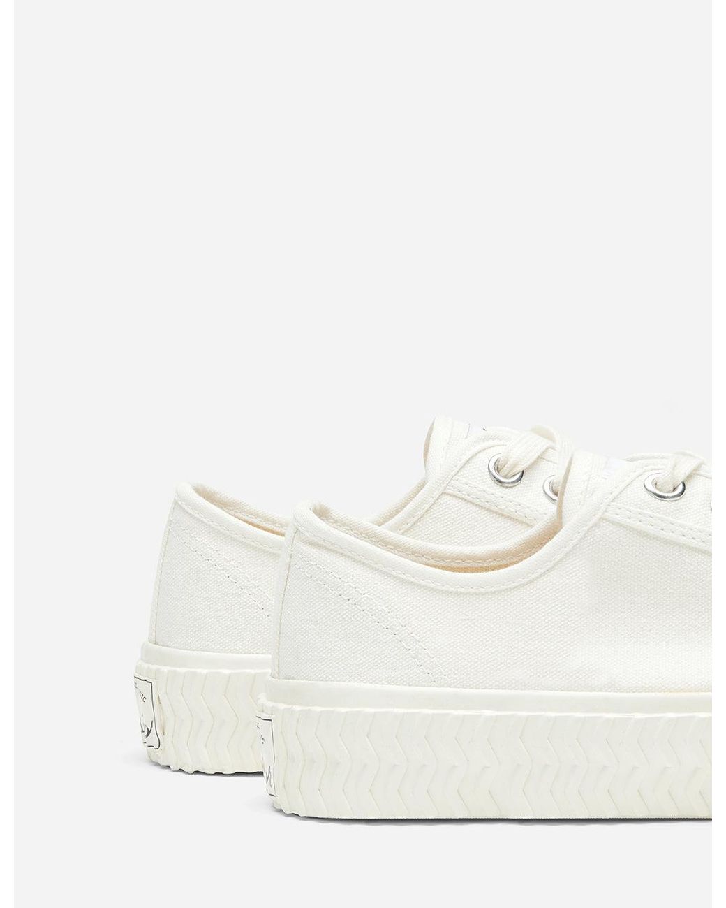 Excelsior White Bolt Low Canvas Trainers for men