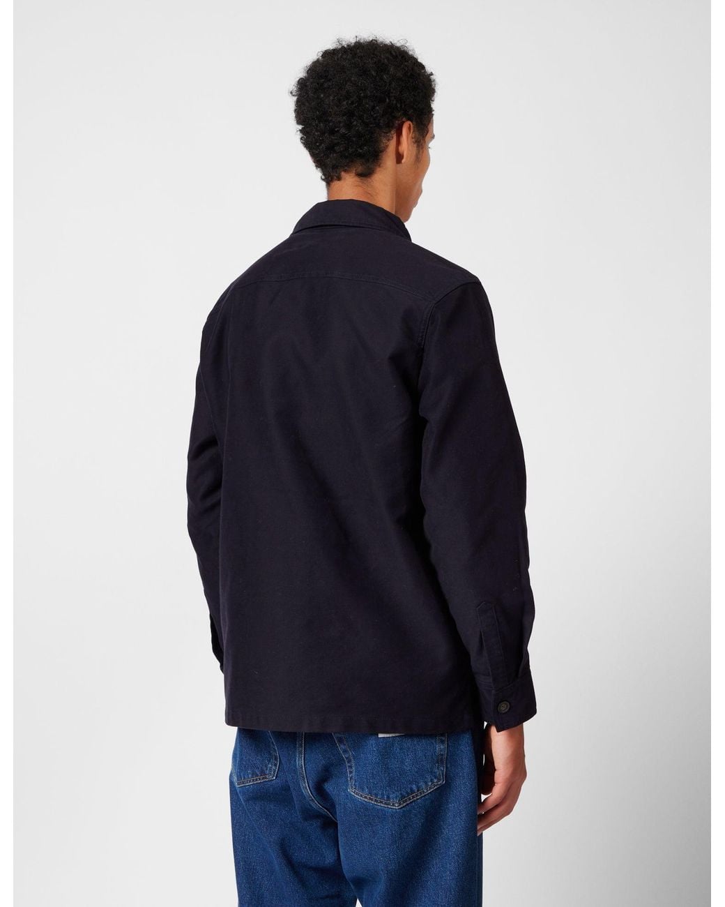 Barbour Blue Newbirch Cotton Sateen Overshirt for men