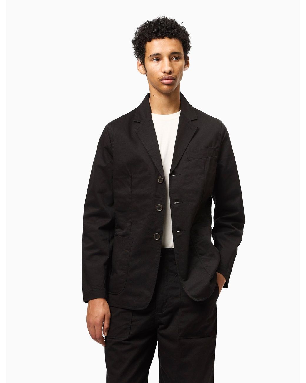 Universal Works Black London Jacket (Twill) for men