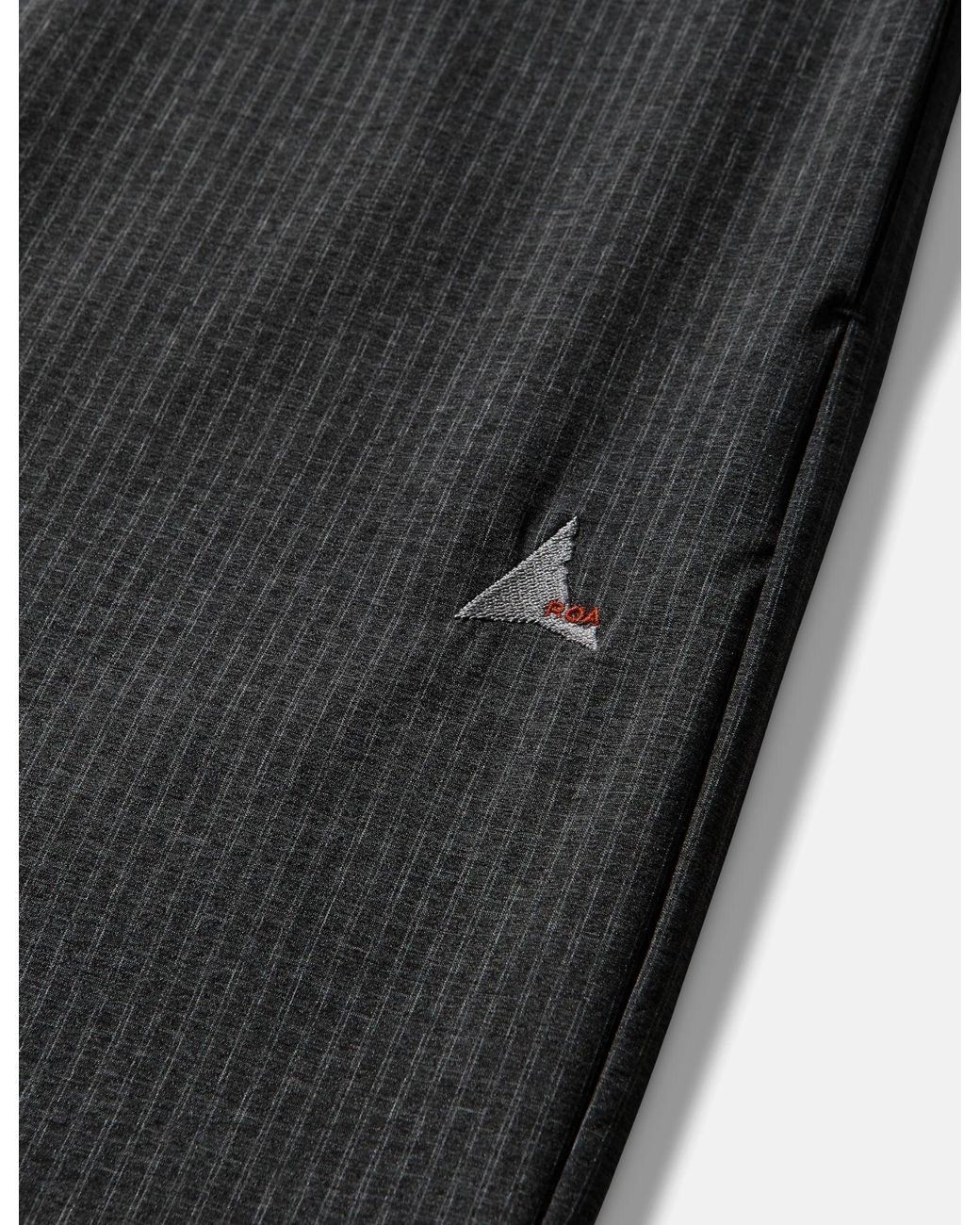 Roa Black Numb Pinstriped Packable Pants for men