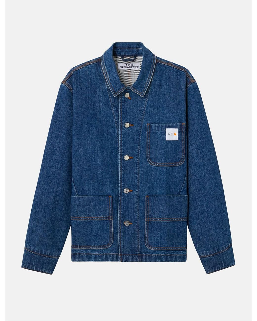 A.P.C. Blue X Carhartt-Wip Talk Denim Jacket for men