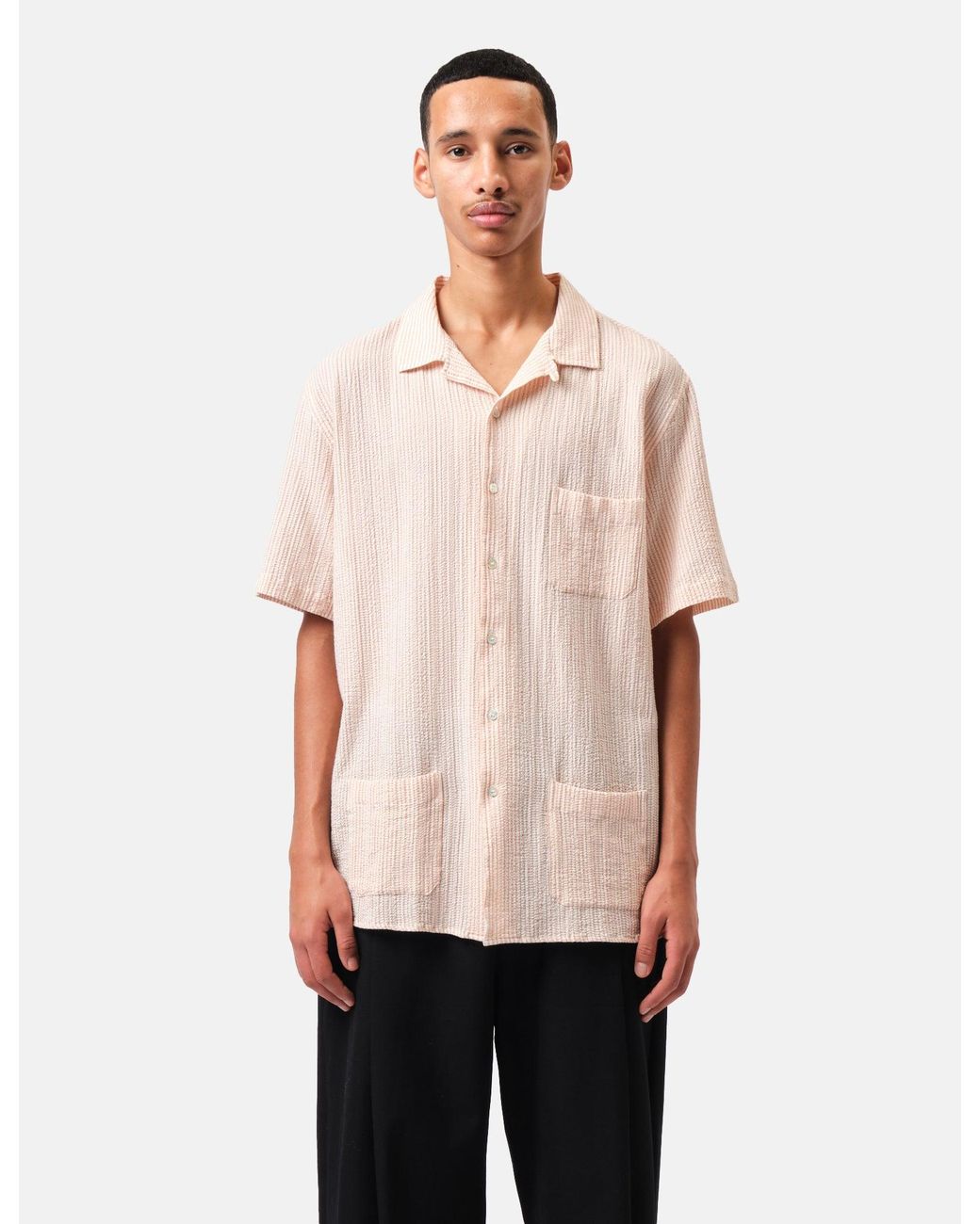 Laz Paz Natural La Paz Vitória Caribean-Style Stripe Shirt for men