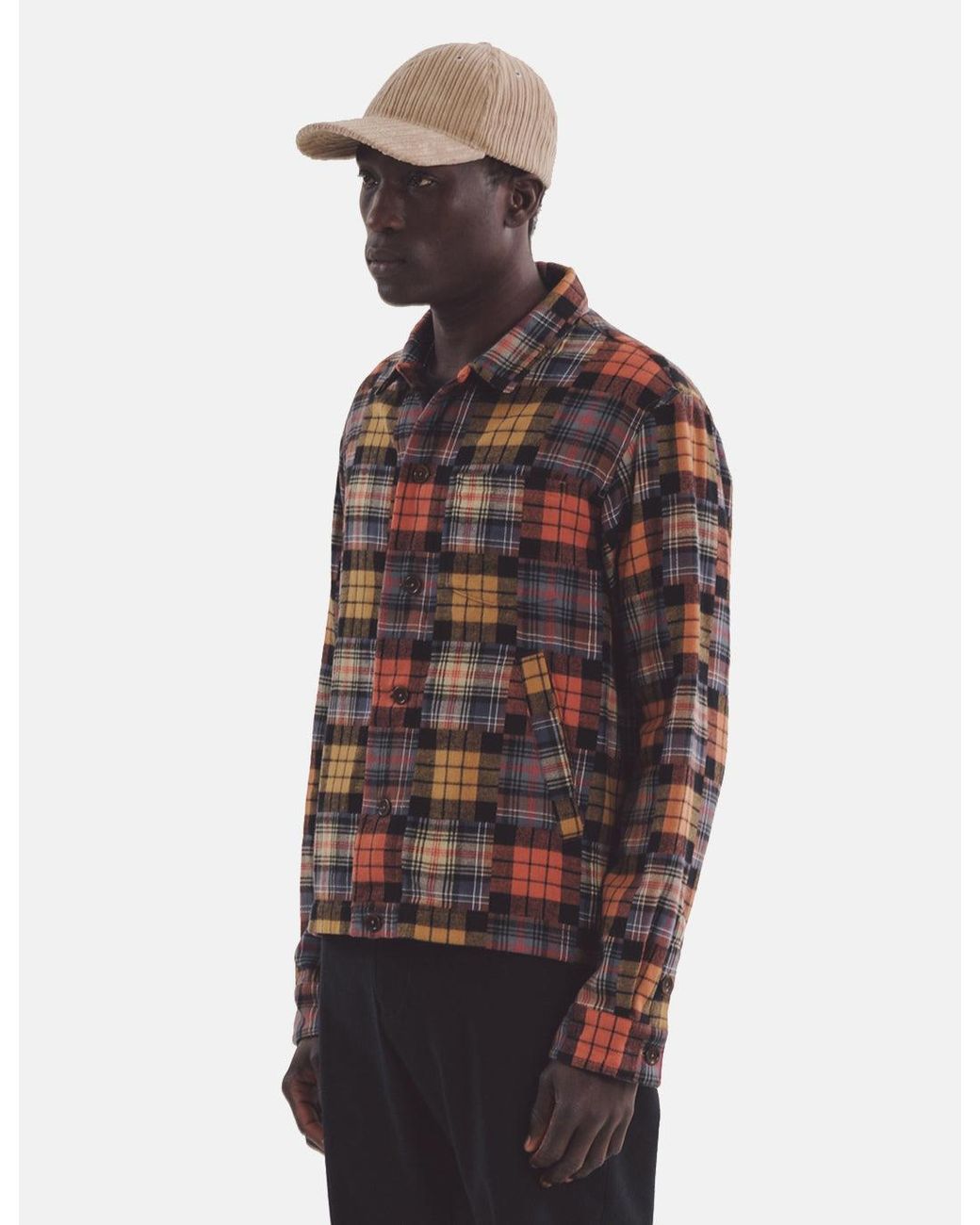 YMC Brown Bowling Shirt (Check) for men