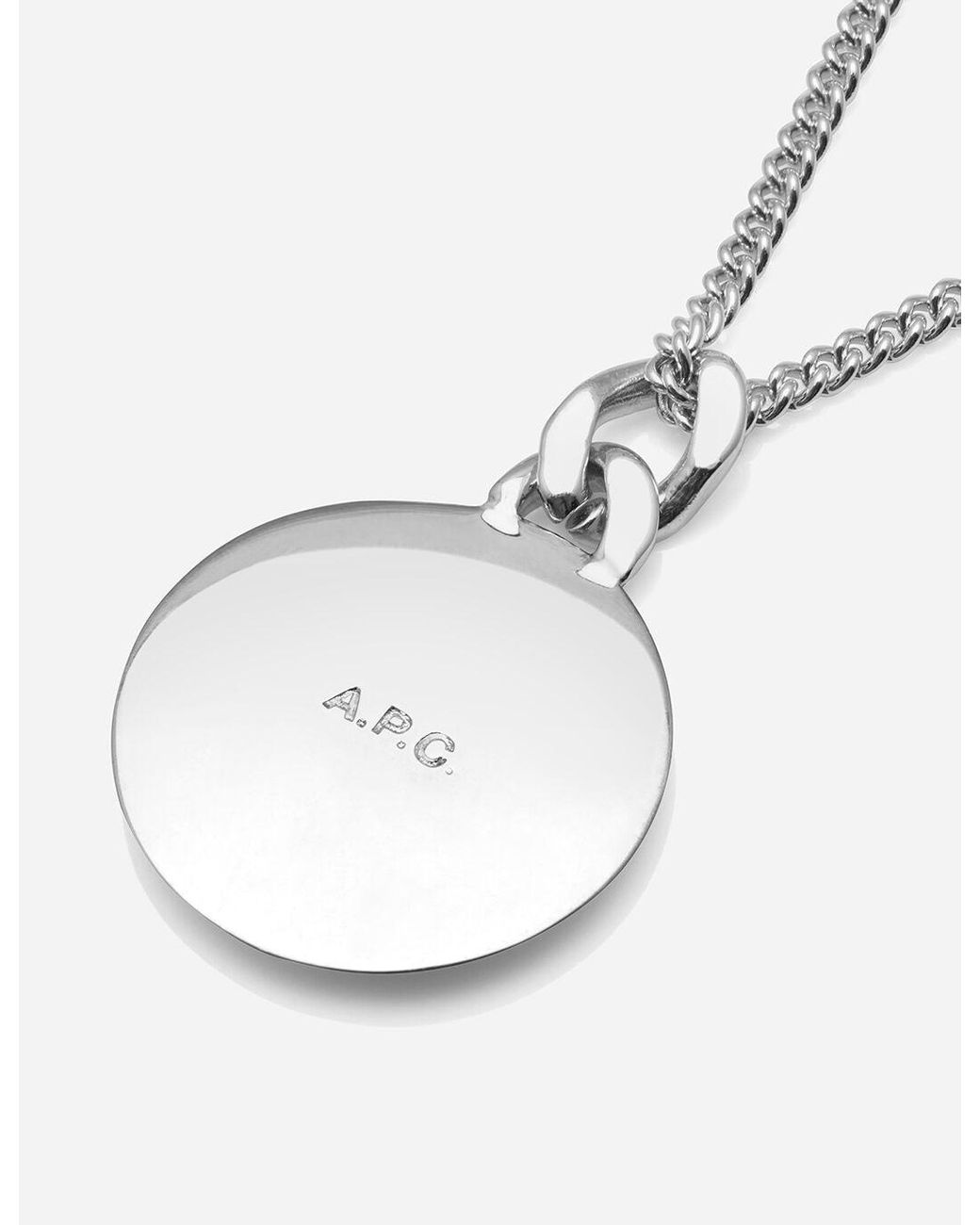 A.P.C. White Marius Necklace for men