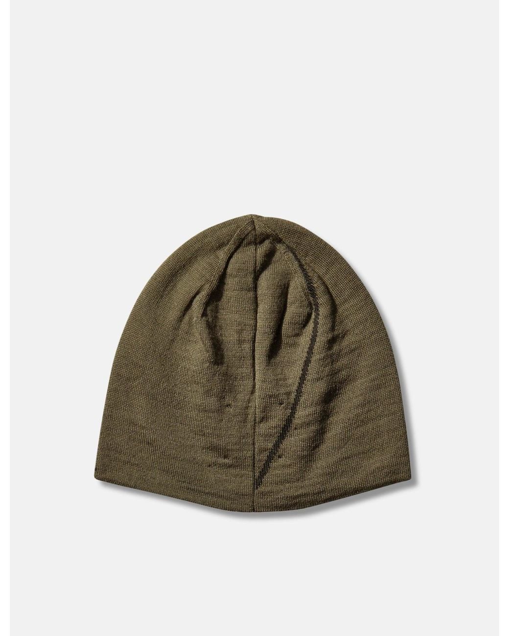 ROA Logo Wool Beanie Hat in Green for Men | Lyst UK