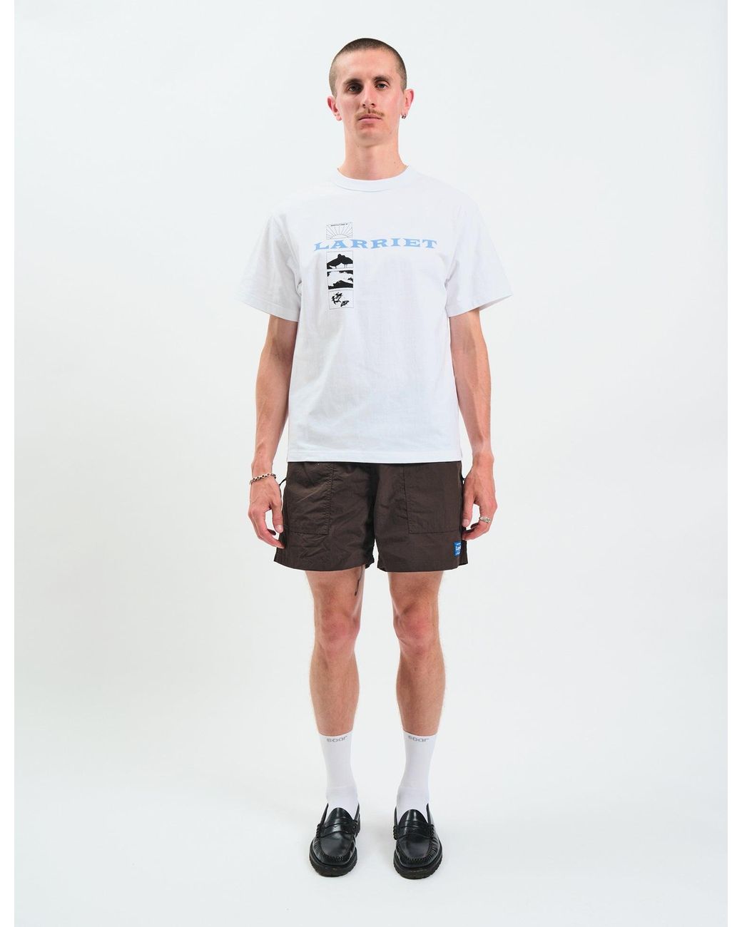 Larriet Black X Article Exclusive Rec Shorts (Nylon Taffeta for men