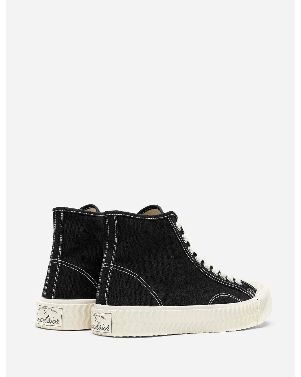 Excelsior White Bolt Hi Canvas Trainers for men