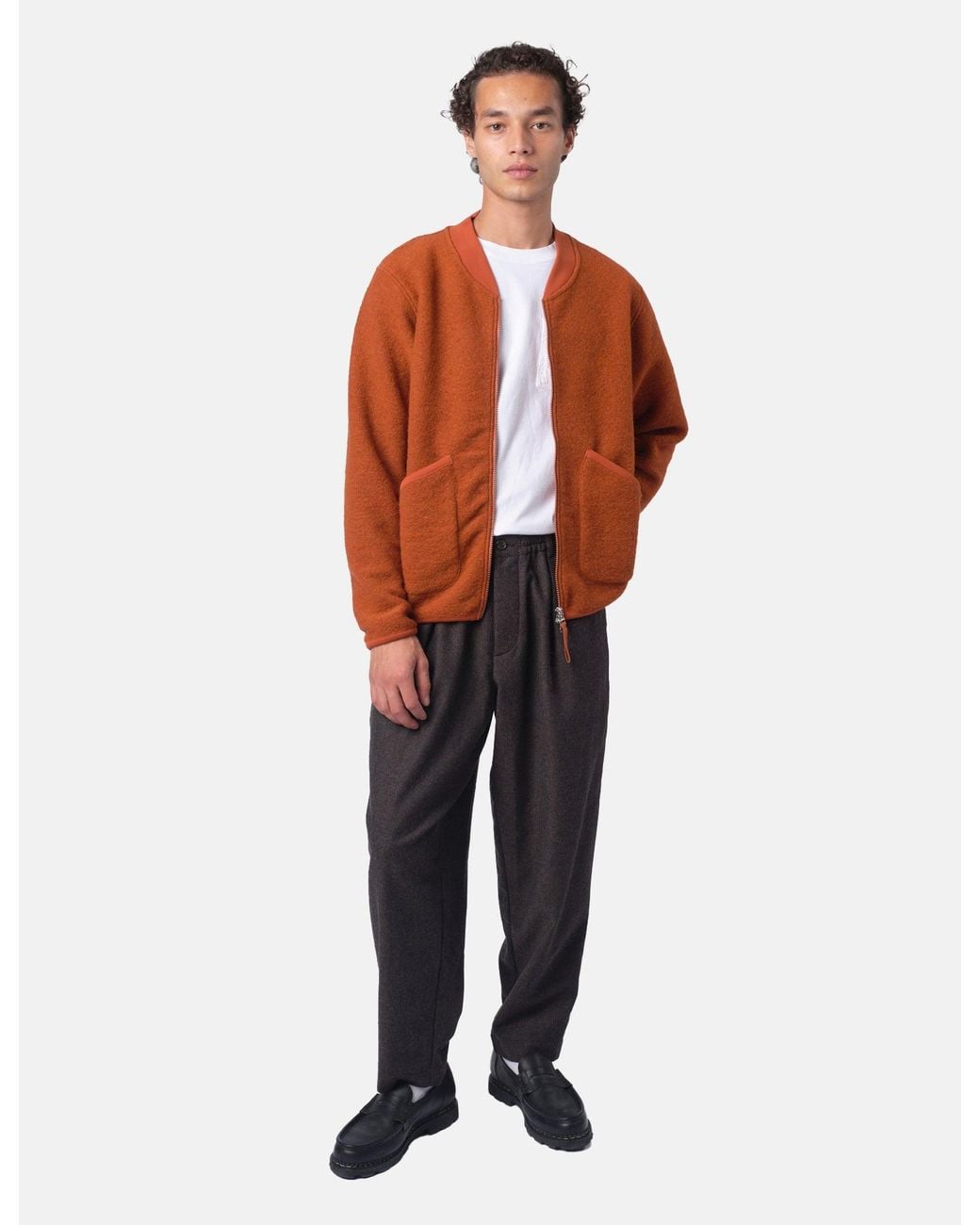 Universal Works Orange X Article Exclusive Zip Bomber (Wool) for men