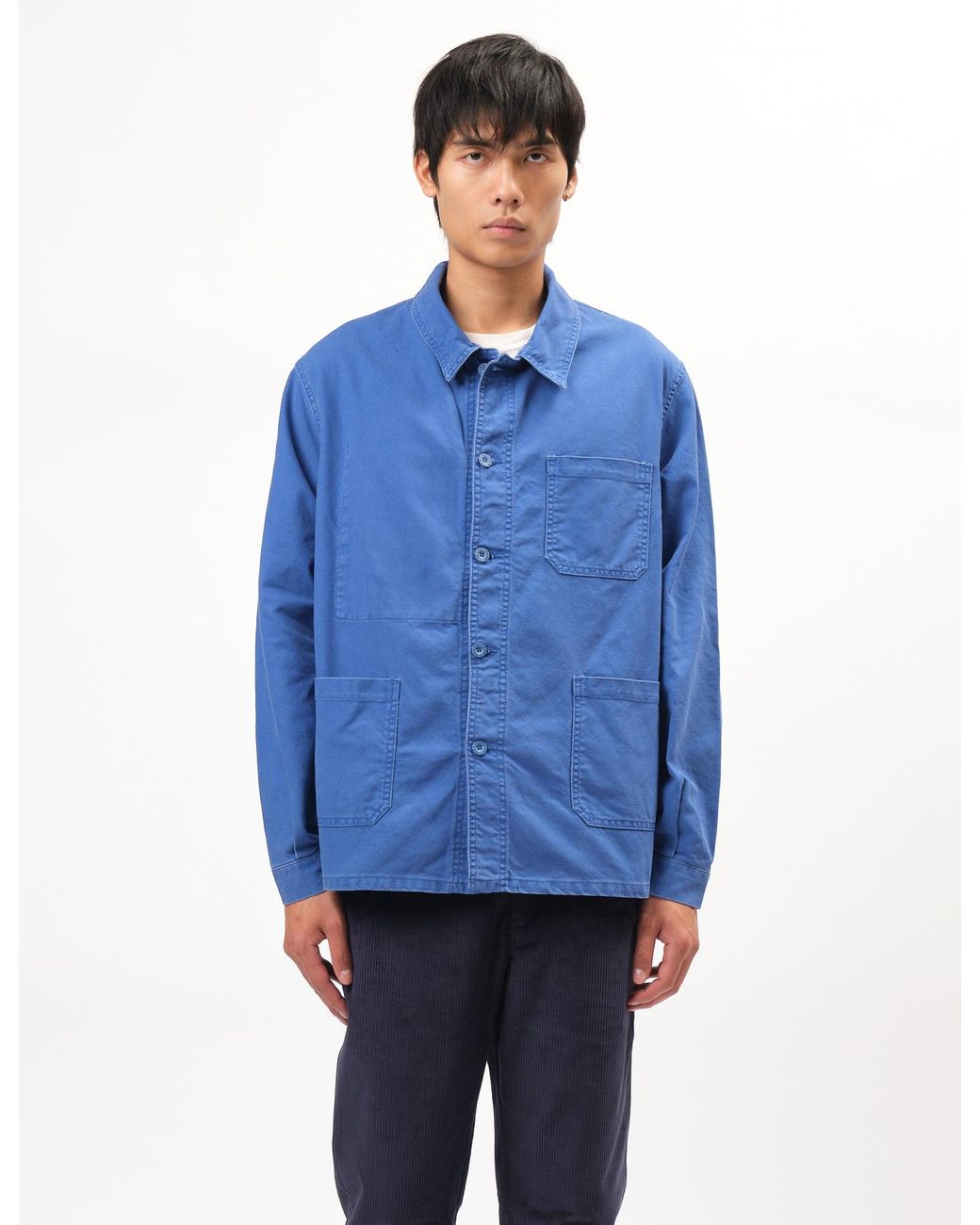 Le Laboureur Blue Bhode X Washed Twill Work Jacket for men