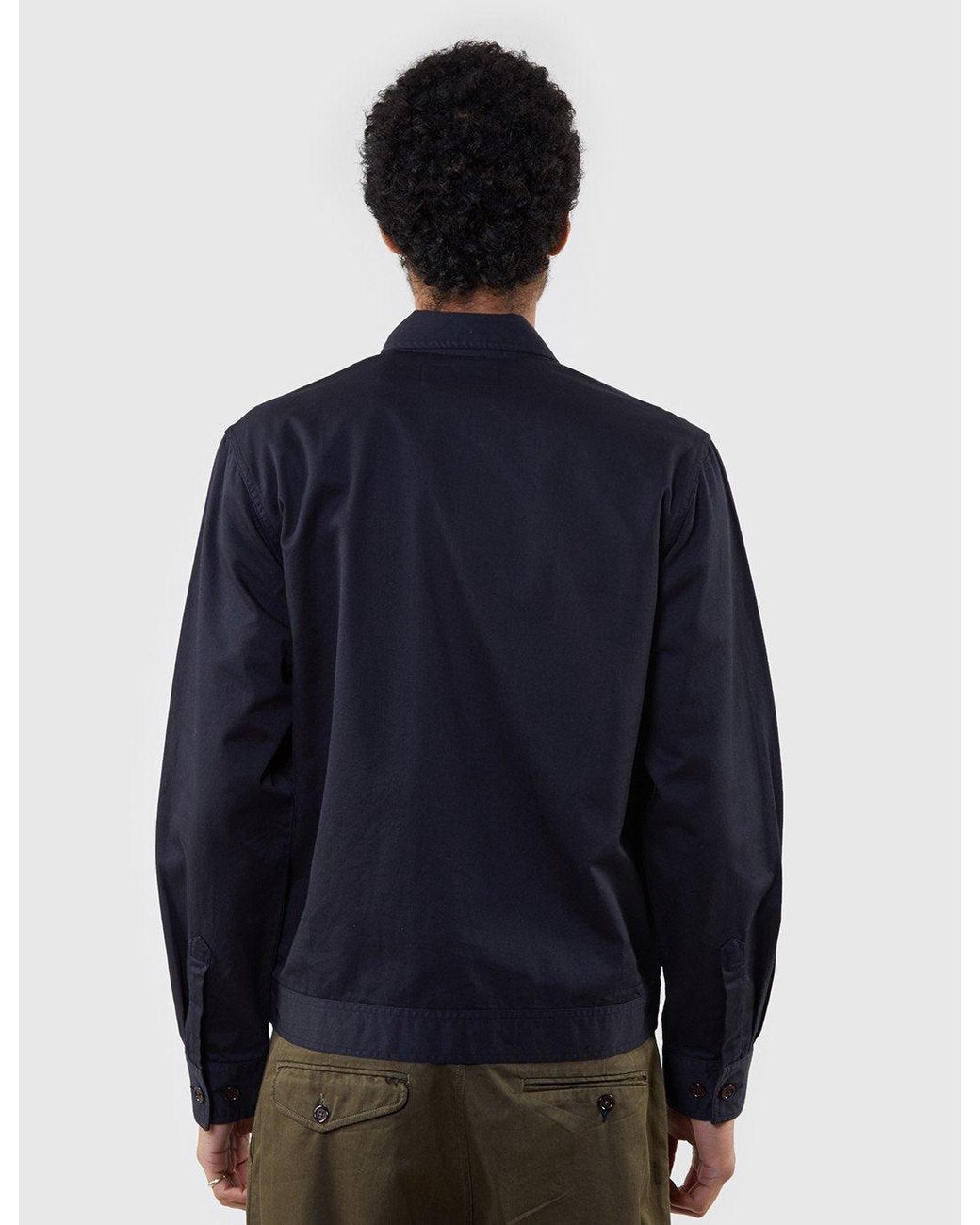 Universal Works Blue Zip Uniform Jacket for men