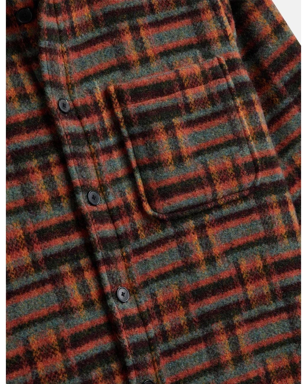 Portuguese Flannel Red Abstract Geometric Shirt for men