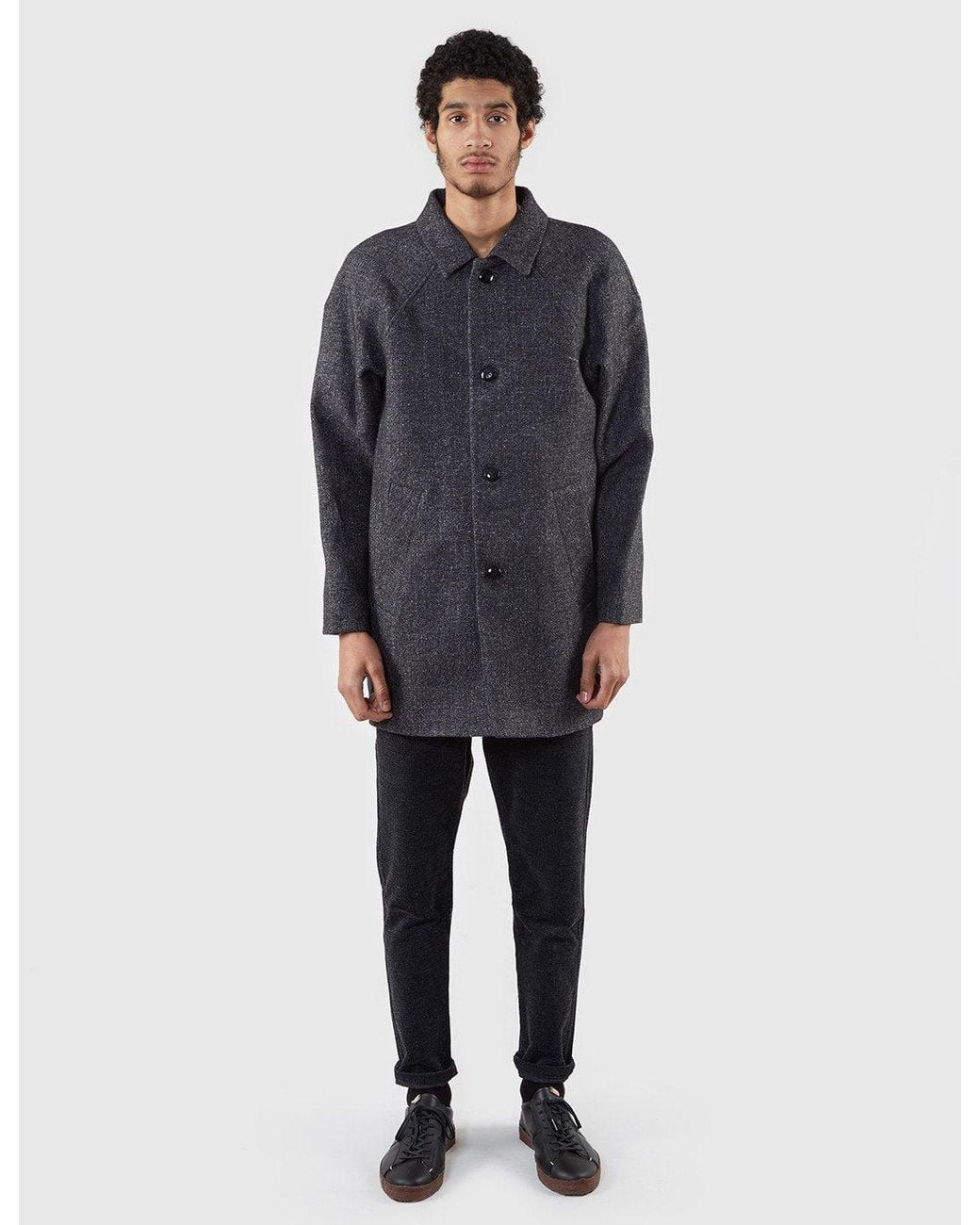 Folk Blue Folk Clean Car Coat for men