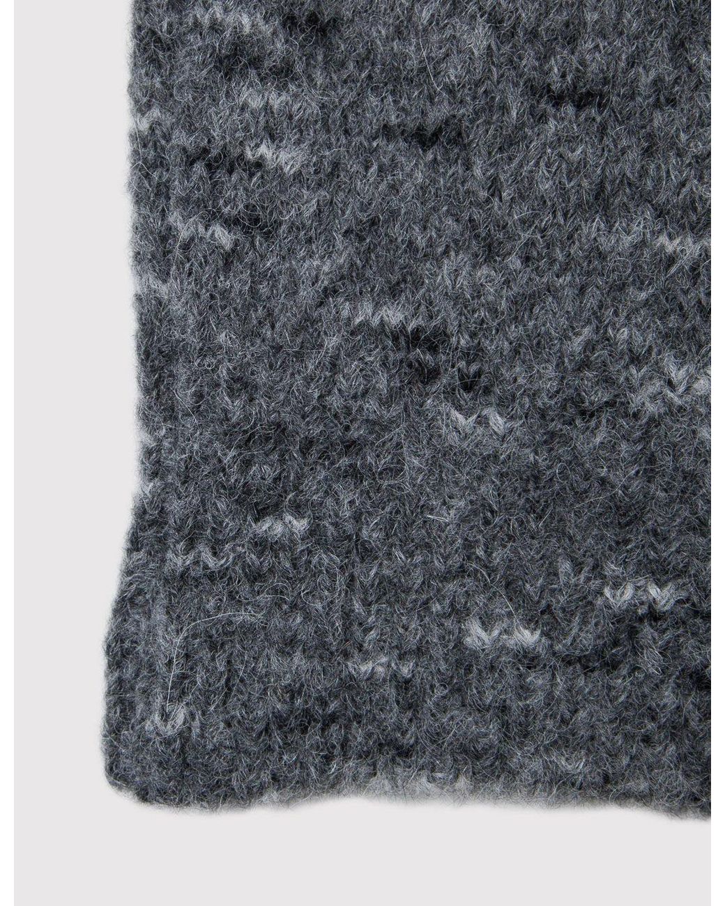 Our Legacy Gray Regular Round Neck Knit Spotted Sweatshirt for men