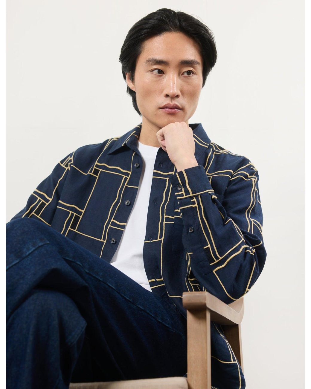 Percival Blue Verona Oversized Pearce Shirt for men