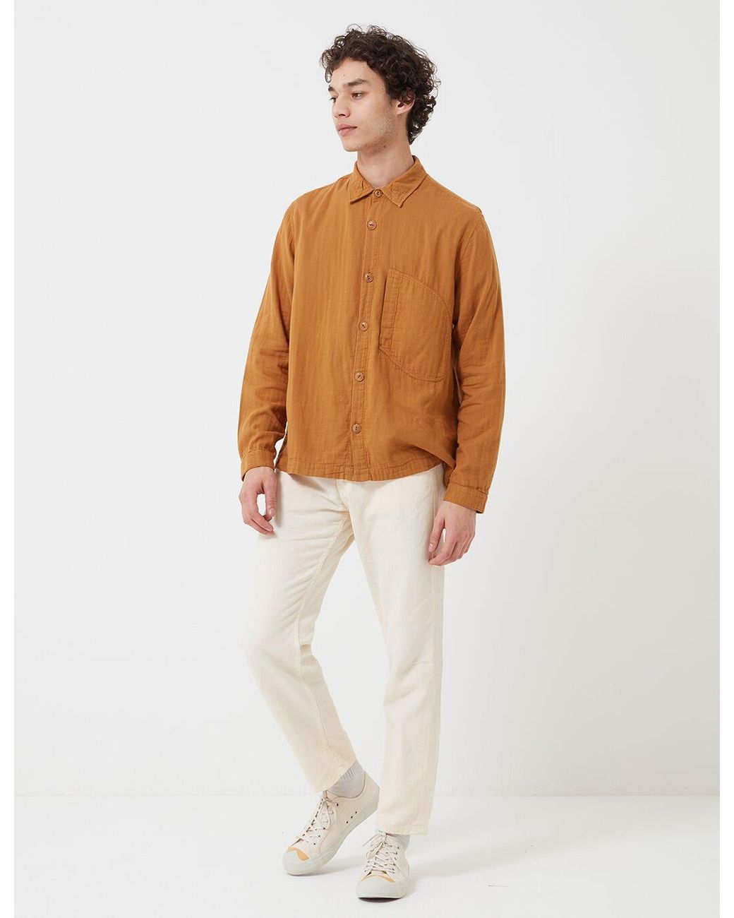 YMC Brown D Pocket Shirt for men