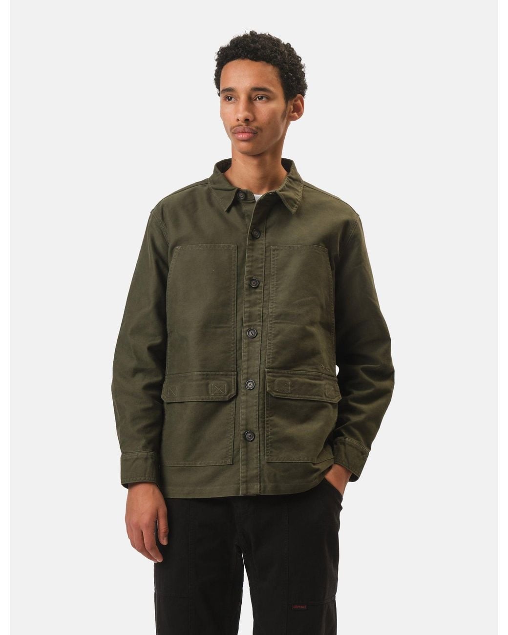 Barbour Green Newbirch Cotton Sateen Overshirt for men
