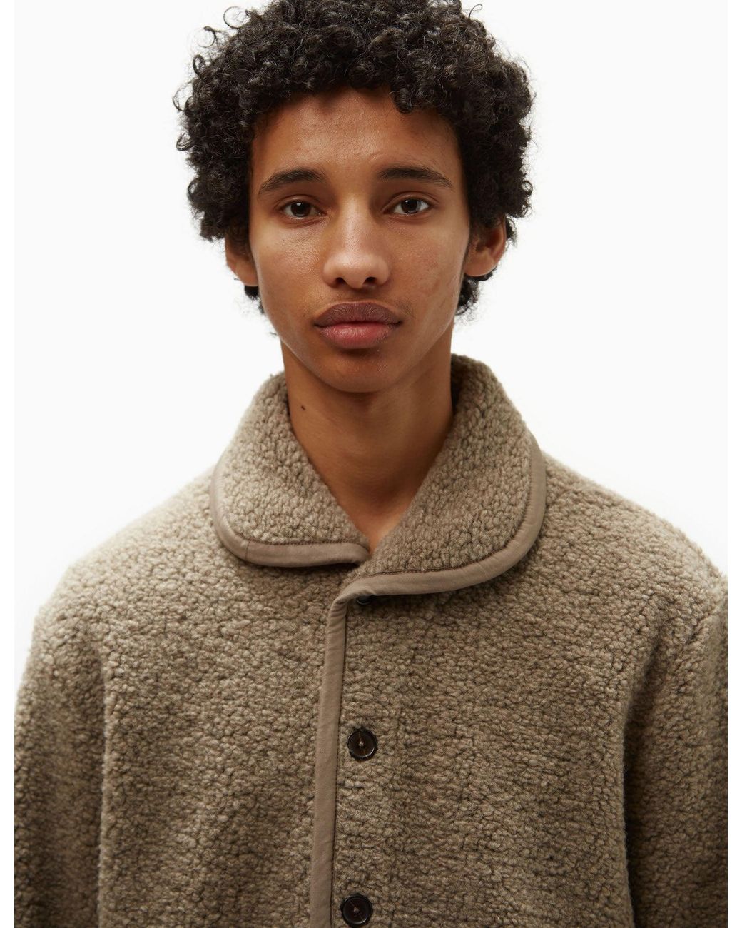 Universal Works Green Lancaster Jacket (Alvar Fleece) for men