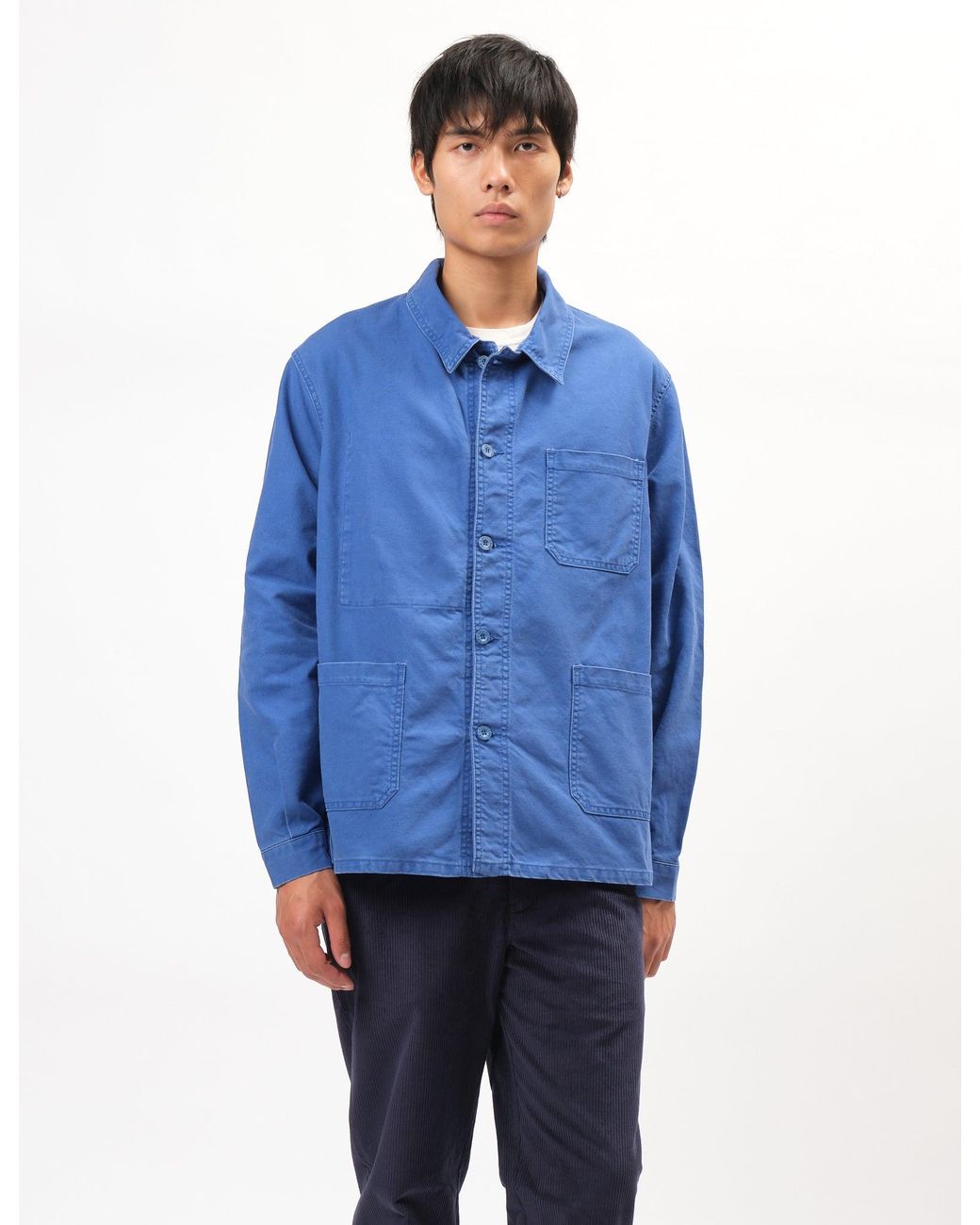 Le Laboureur Blue Bhode X Washed Twill Work Jacket for men