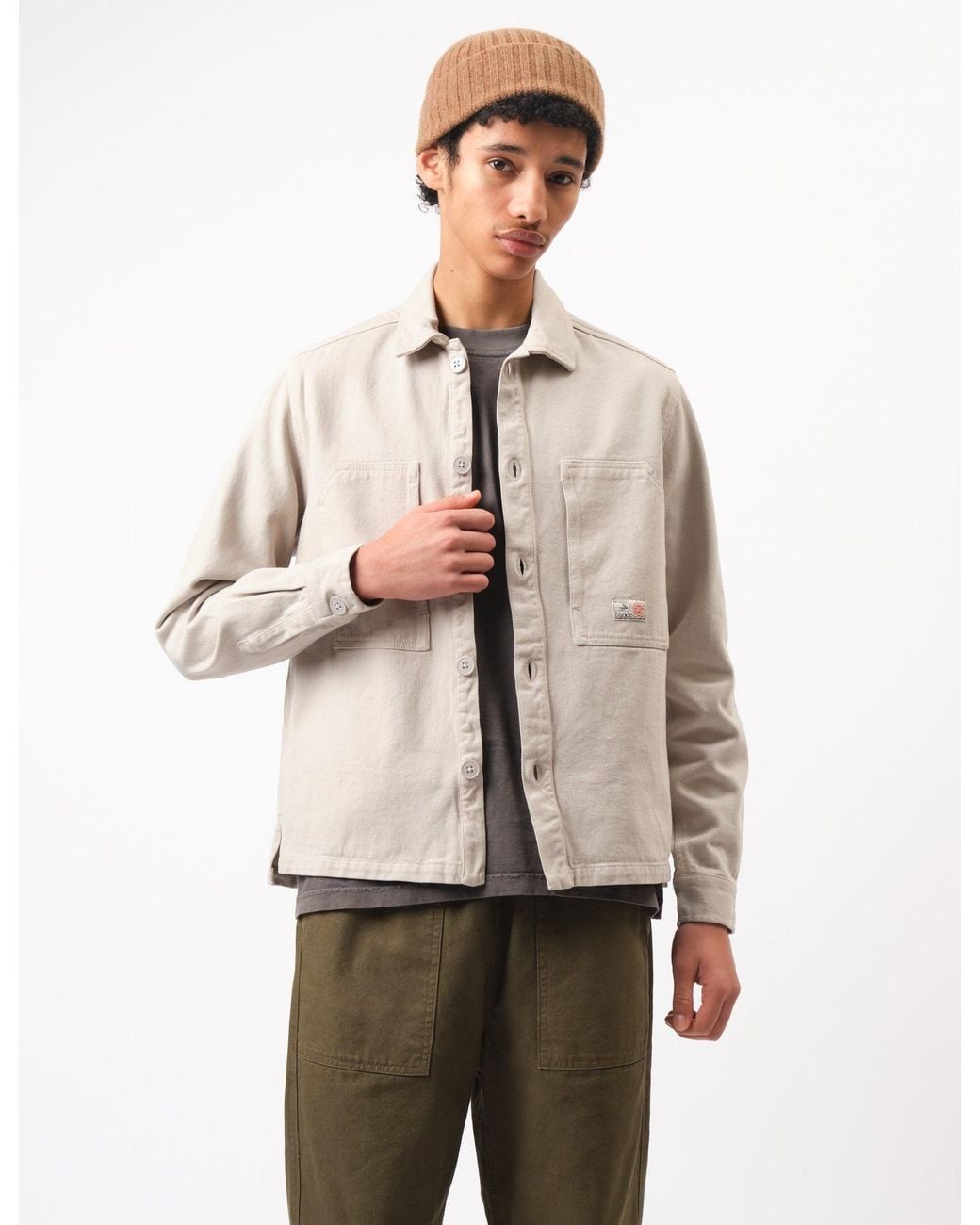 BHODE Natural Map Pocket Overshirt Twill for men