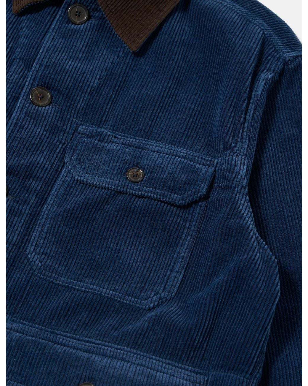 Universal Works Blue Utility Jacket (Cord) for men