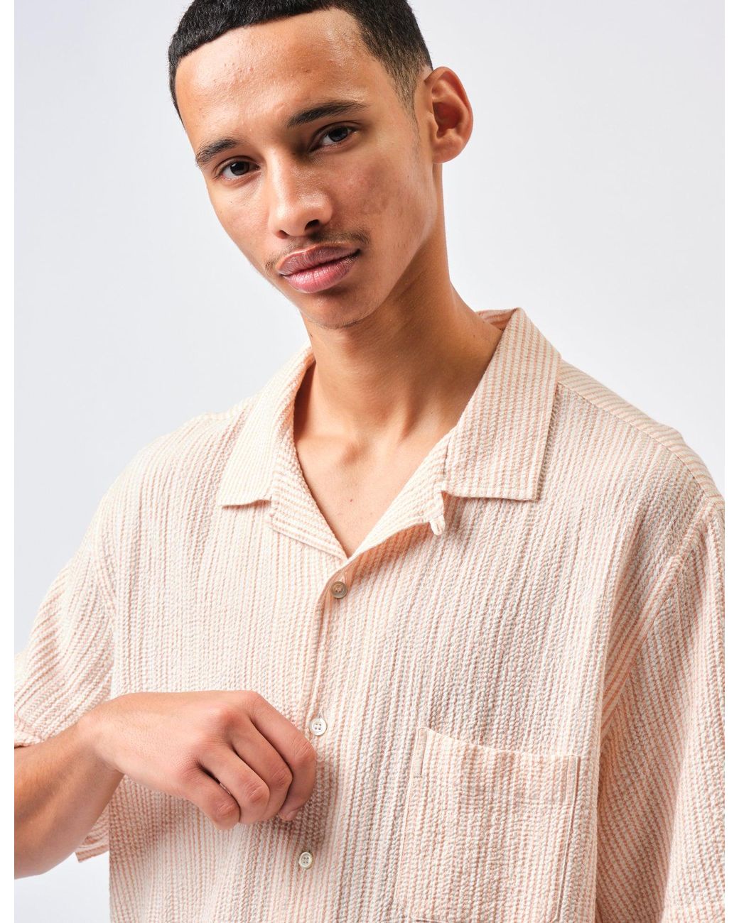 Laz Paz Natural La Paz Vitória Caribean-Style Stripe Shirt for men