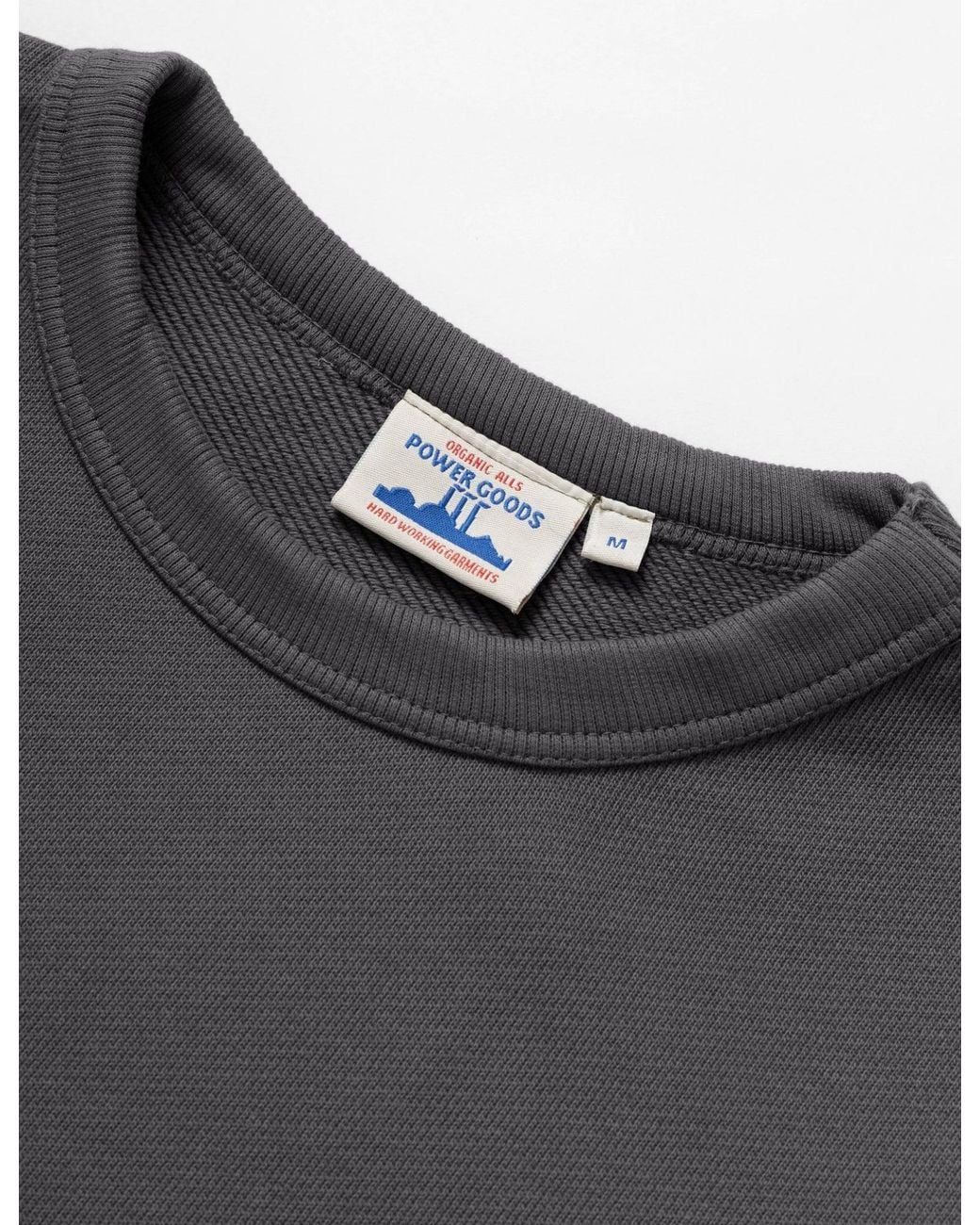 Power Goods Gray Loopback Crewneck for men