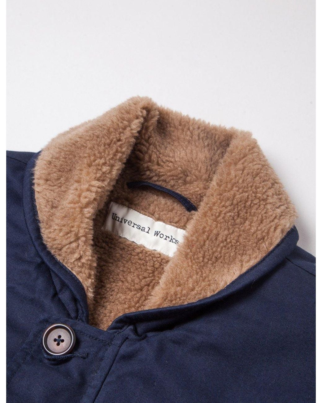 Universal Works Blue N1 Sherpa Jacket for men