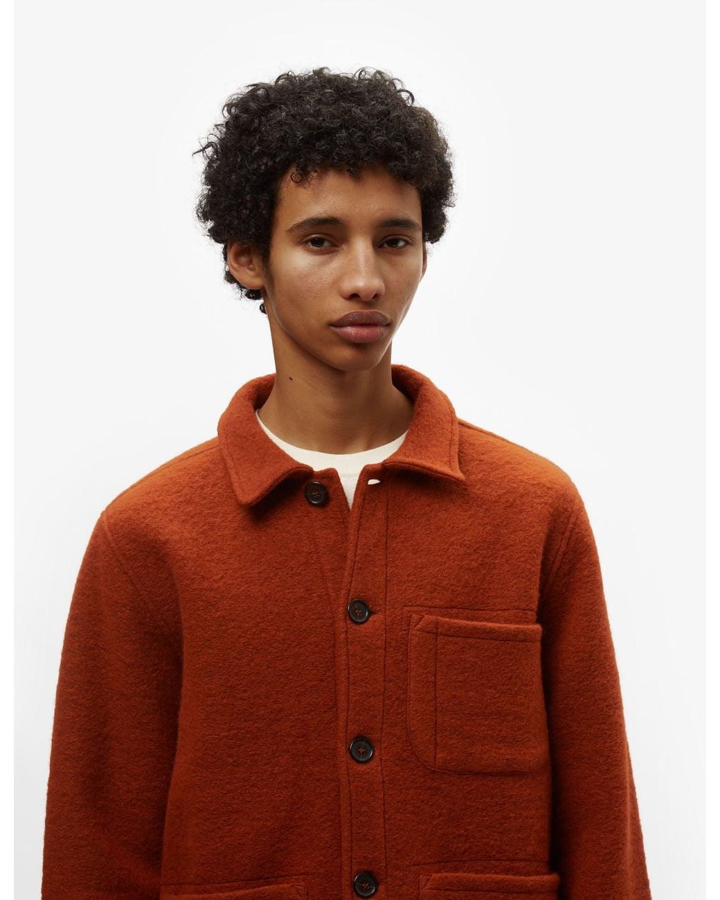 Universal Works Red Field Jacket (Wool) for men
