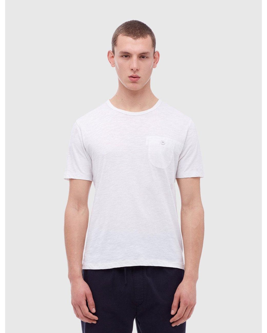 YMC White Dead End Jacquard T-Shirt for men