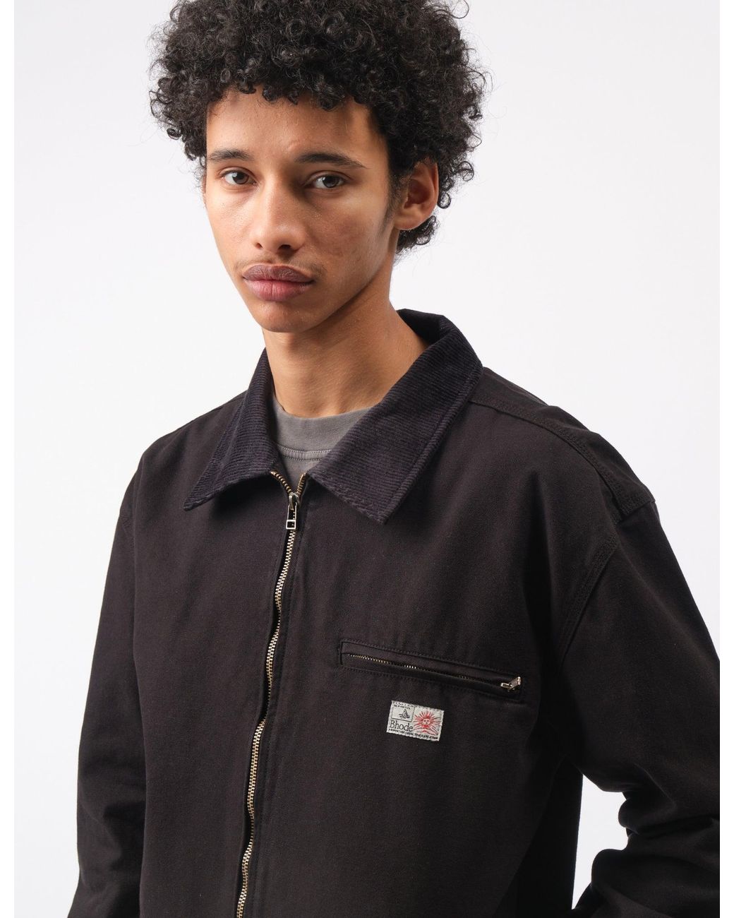 BHODE Black Mechanics Jacket Canvas for men