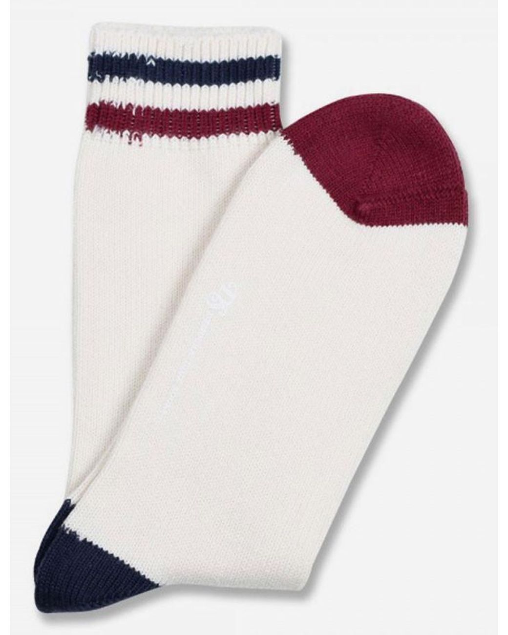 Democratique Socks Pink Democratique Relax Two Stripe Melange Socks for men