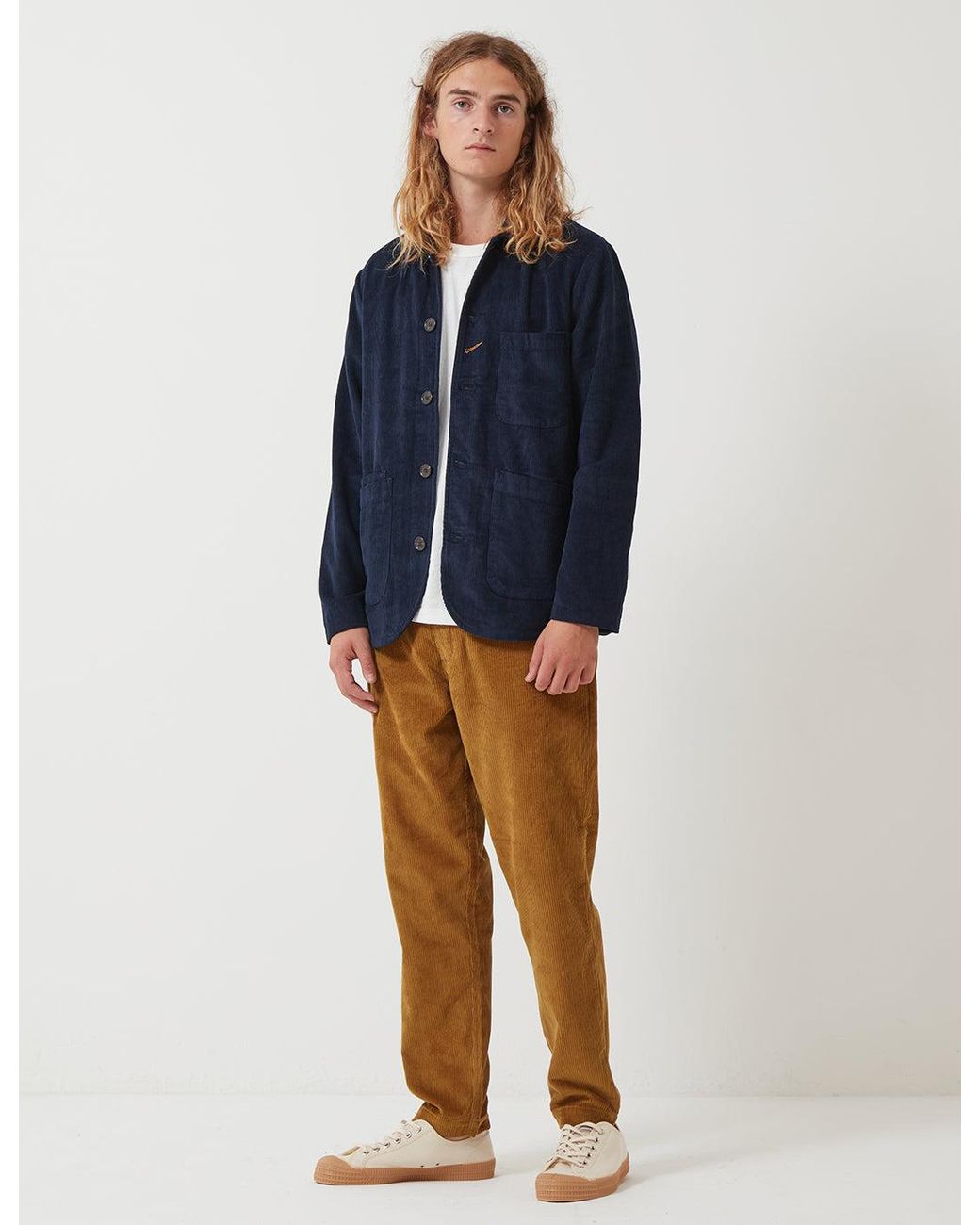 Universal Works Blue Bakers Jacket (Cord) for men