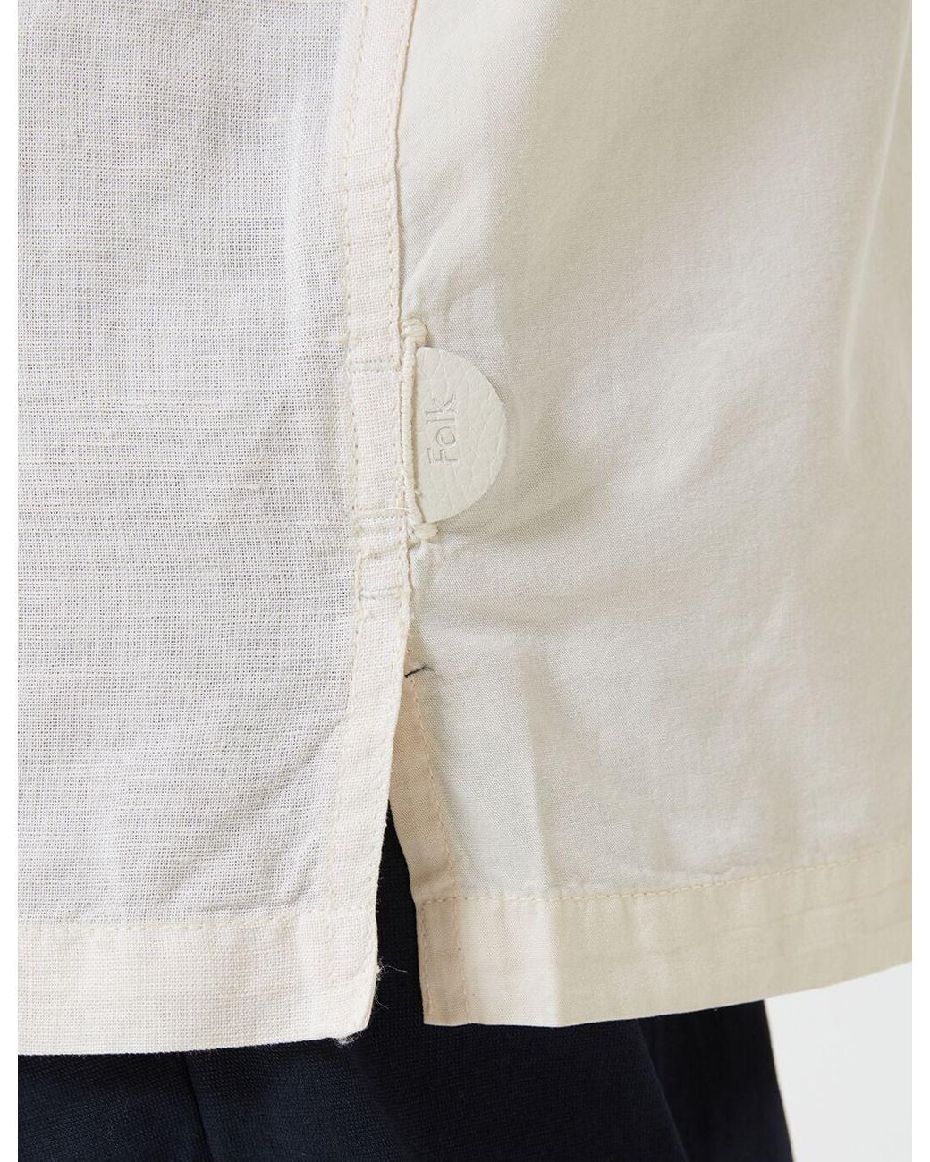 Folk White Folk Overlay Short Sleeve Shirt for men
