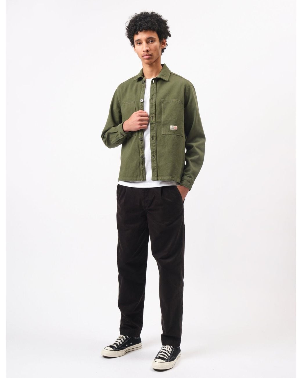 BHODE Green Map Pocket Overshirt Twill for men