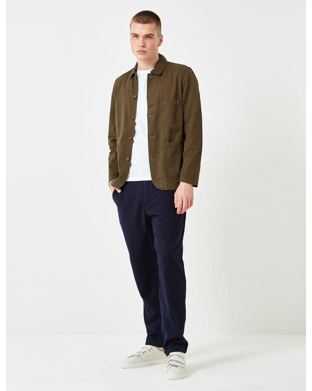 Universal Works Brown Bakers Jacket for men