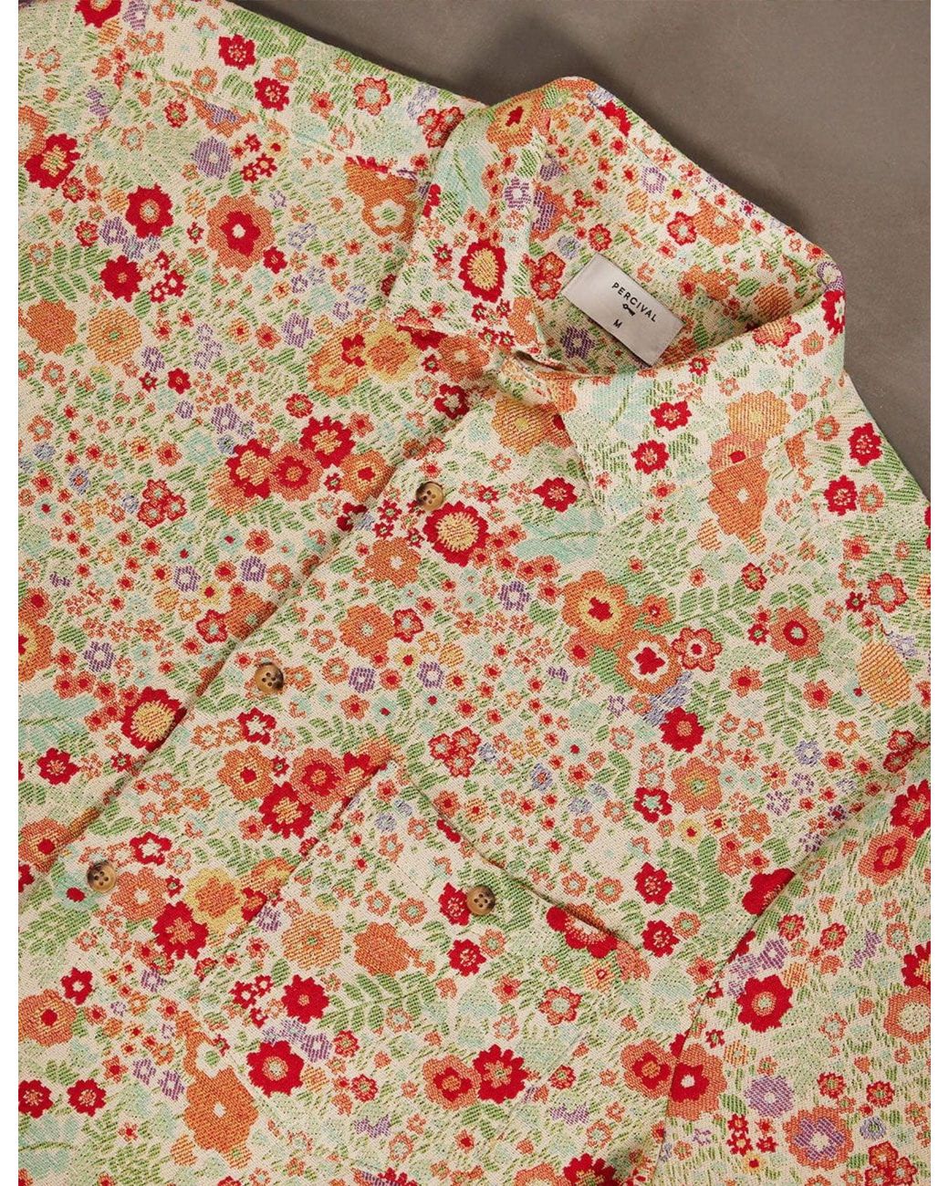 Percival Natural Clerk Floral Shirt for men