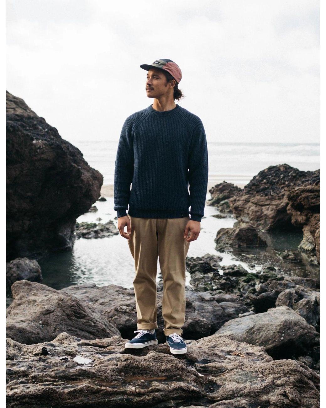 FINISTERRE Blue Mora Jumper (Wool Mix) for men