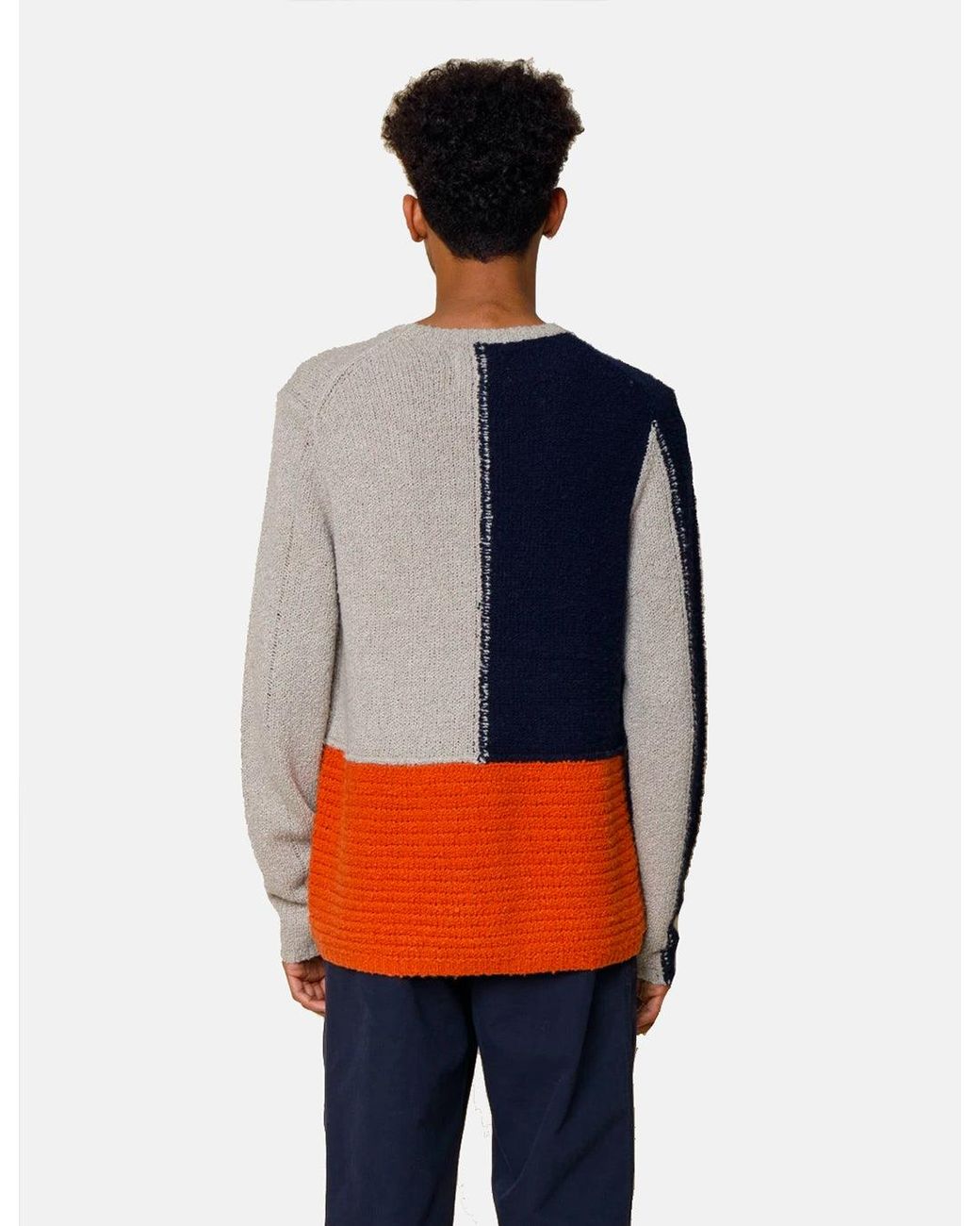Folk Blue Folk Fracture Crew Sweater for men
