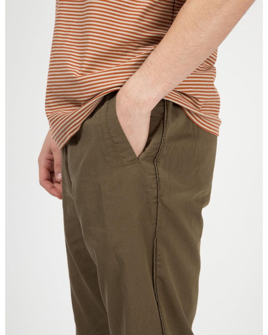 Folk Natural Folk Draw Cord Trousers (Loose Cropped) for men