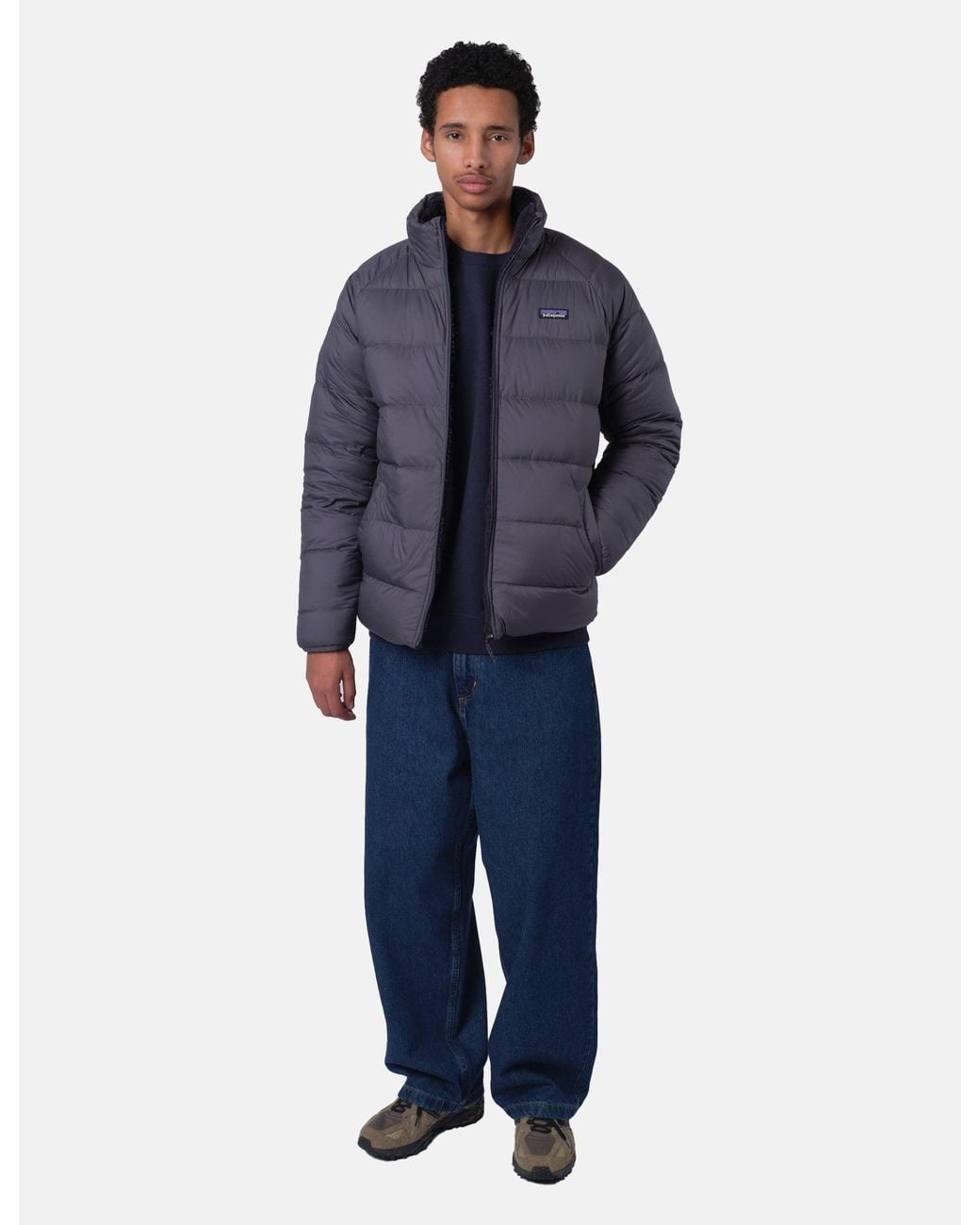 Patagonia Blue Reversible Silent Down Jacket for men
