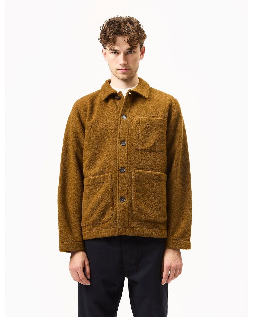 Universal Works Natural Field Jacket (Wool Fleece) for men