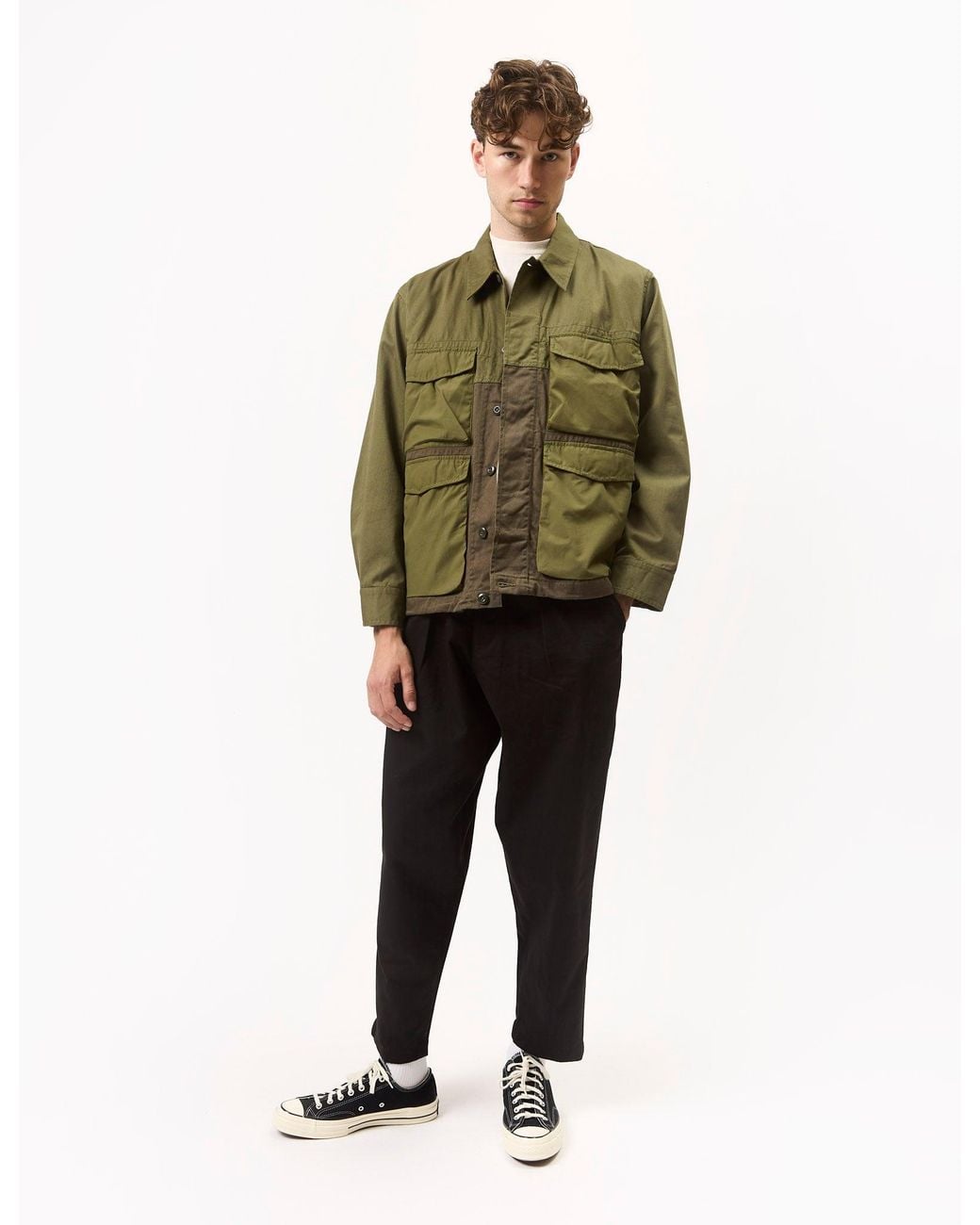 Universal Works Green Parachute Field Jacket Ii (Twill) for men