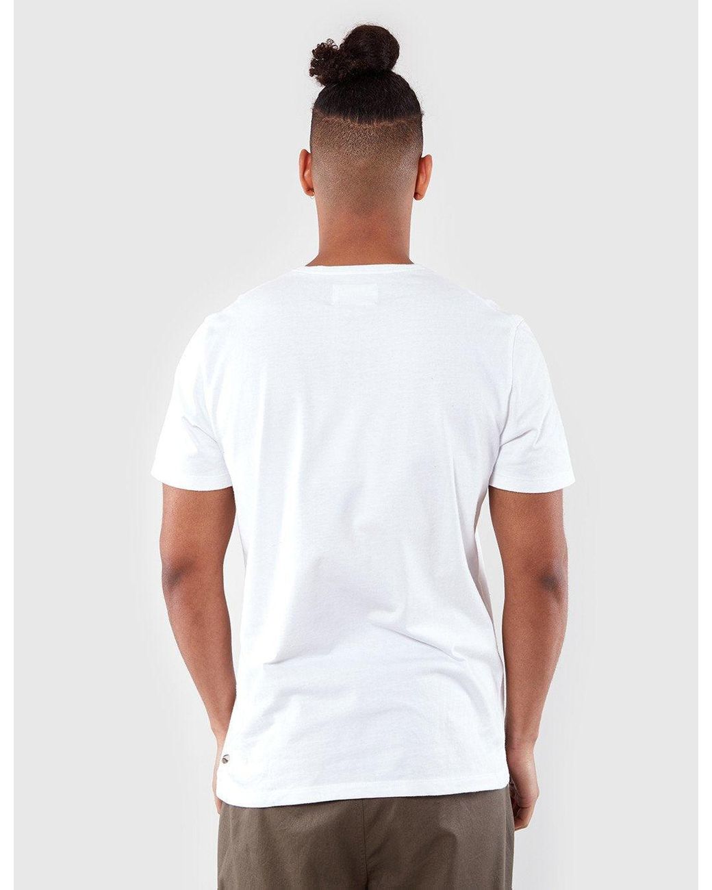 Folk White Folk Deboss Pocket T-Shirt for men